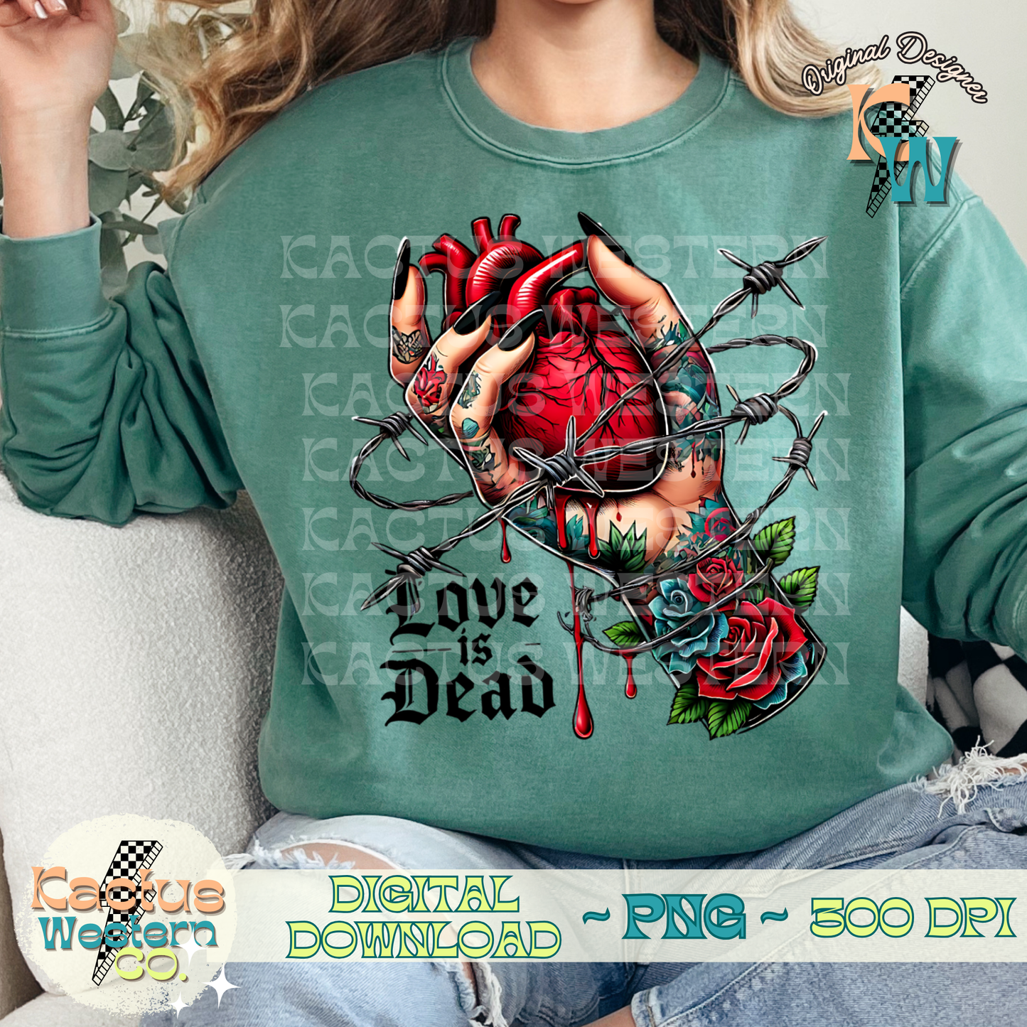 Love is Dead PNG - Digital Download