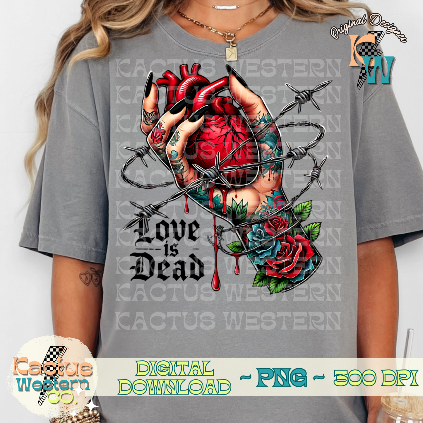 Love is Dead PNG - Digital Download