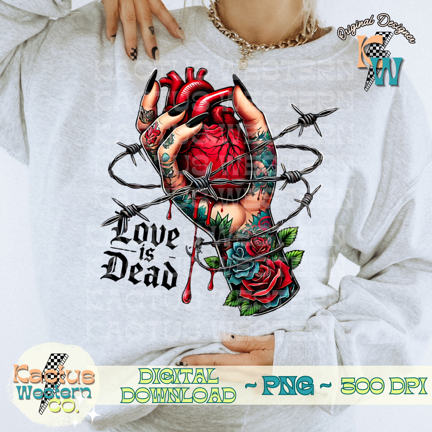 Love is Dead PNG - Digital Download