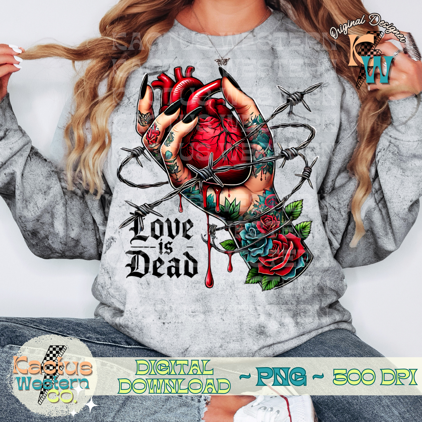 Love is Dead PNG - Digital Download