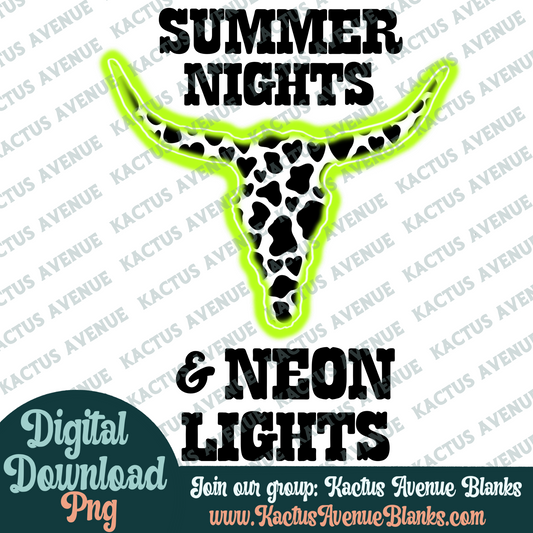 Summer Nights PNG - Digital Download